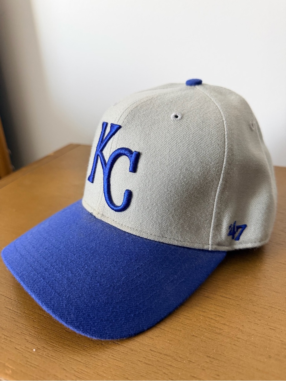 '47 Men’s Two-Tone KC Baseball Cap - Gray and Blue